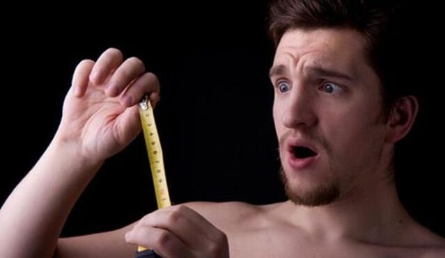 man measured penis before enlargement