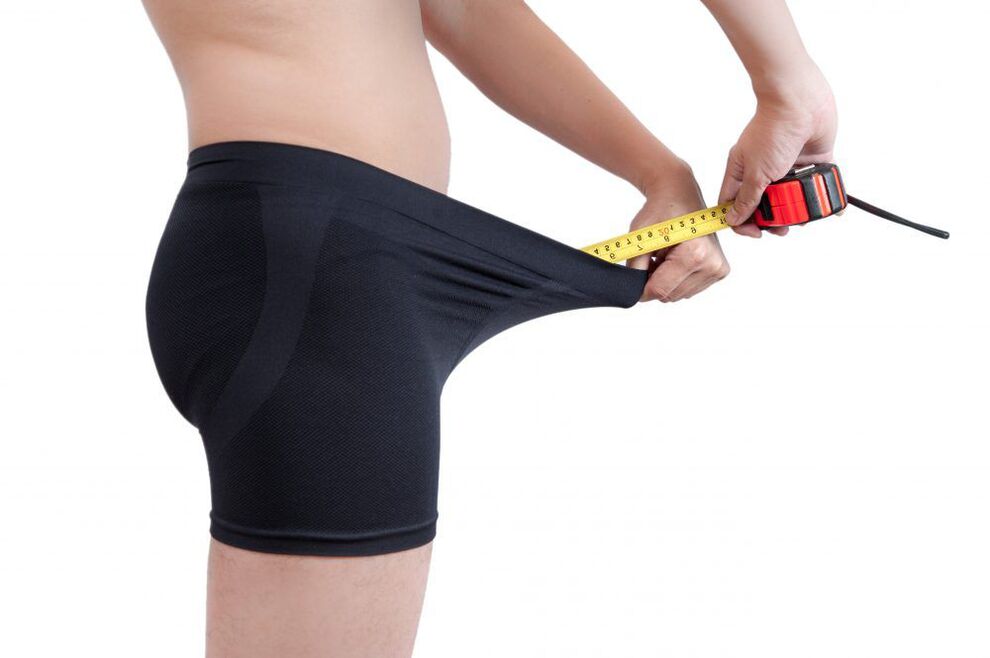 Measuring penis length after soda massage